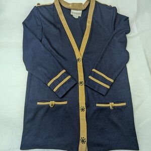 Vintage 1980's Metallic Knit Sweater Jacket Glam